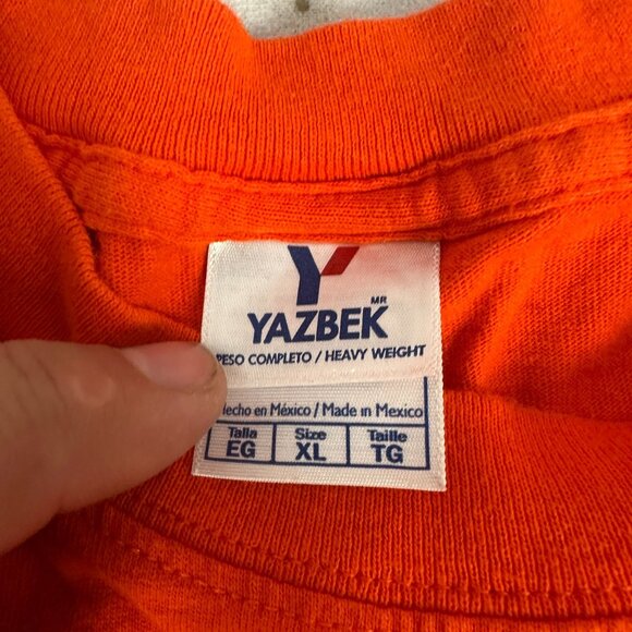 Yazbek XL Orange Cozumel T-Shirt With Embroidered Fish Design 100% Cotton - Picture 4 of 7